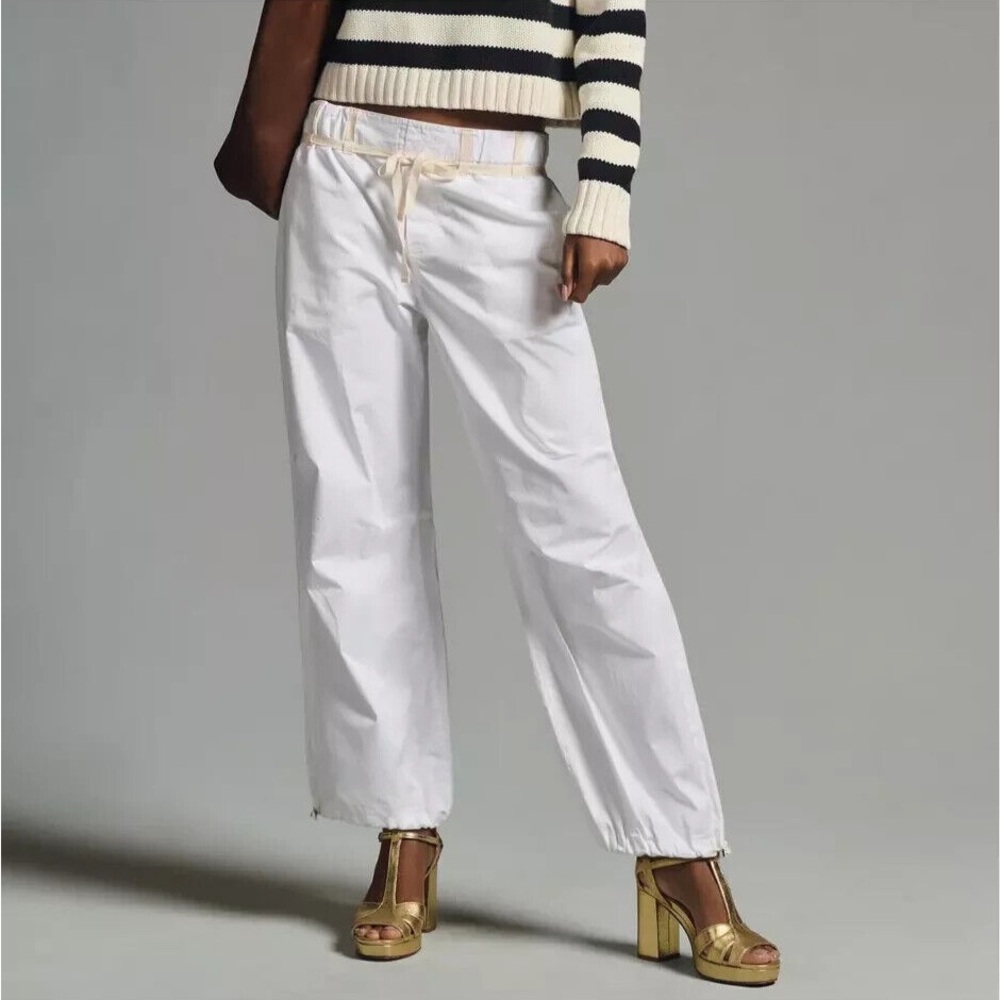 NWT Anthropologie Pilcro White Parachute Pants